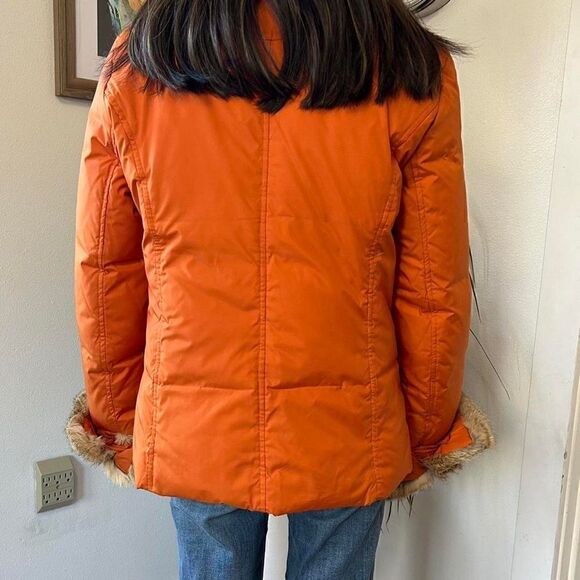 Ellen Tracy Duck Down Puffer Jacket with Chinese Rabbit Fur Collar and Sleeves - Picture 4 of 13